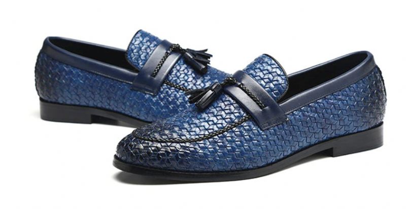 Hershel Loafers Klänning Skor För Män - Blå