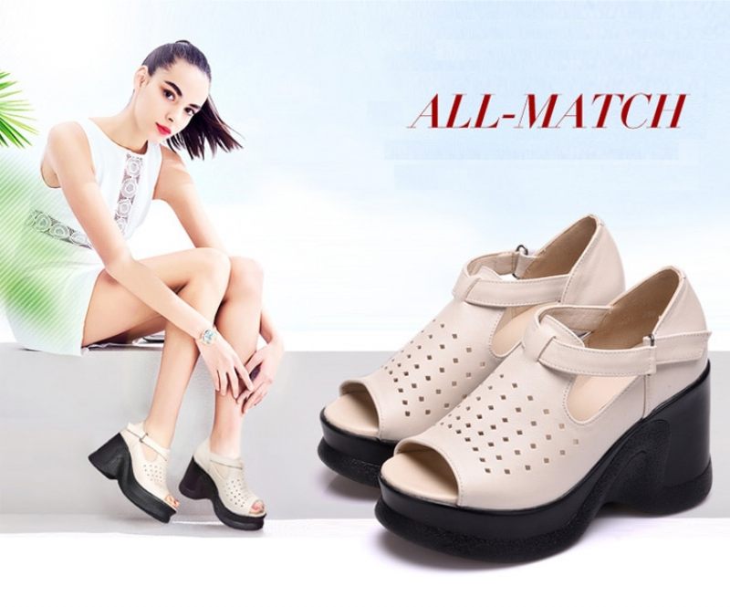 Hilary Platform Sandal För Kvinnor - Beige