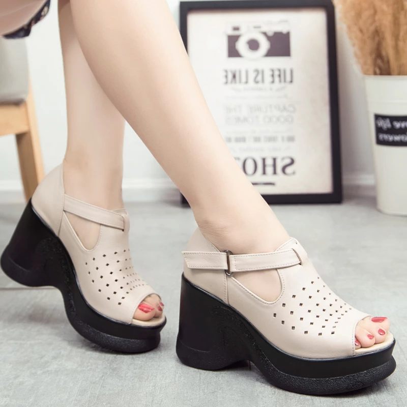 Hilary Platform Sandal För Kvinnor - Beige