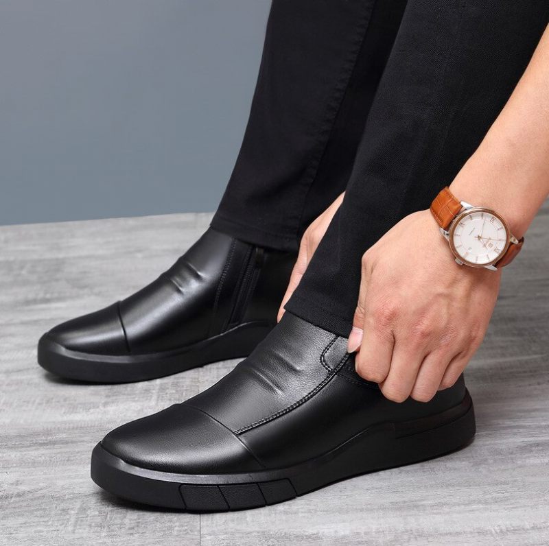 Historia Slip-on Stövlar För Män - Svart