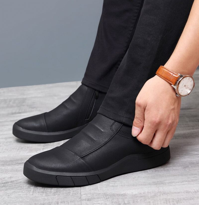 Historia Slip-on Stövlar För Män - Svart