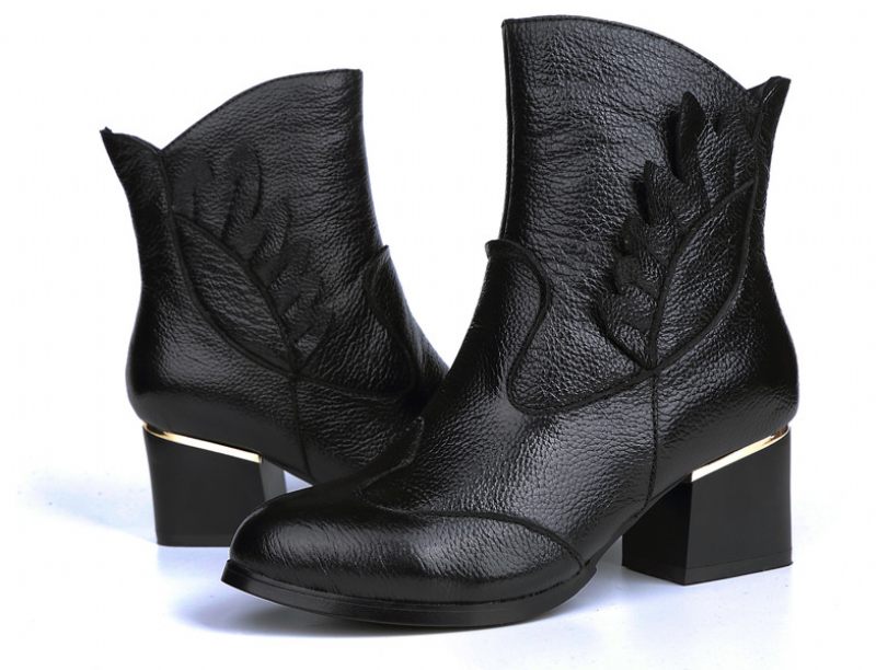 Humero Booties Ankelhöjd - Rött med päls