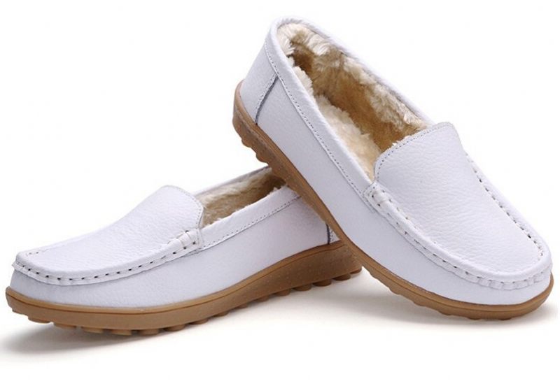 Ibana Läder Loafer För Kvinnor - Vit