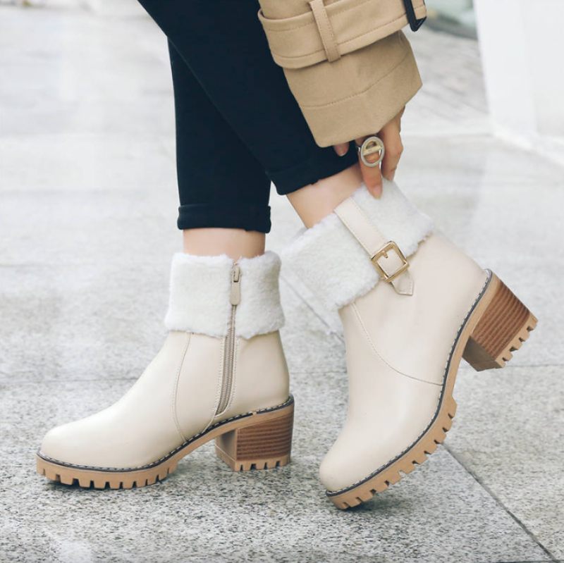 Imponerande Damstövlar - Beige