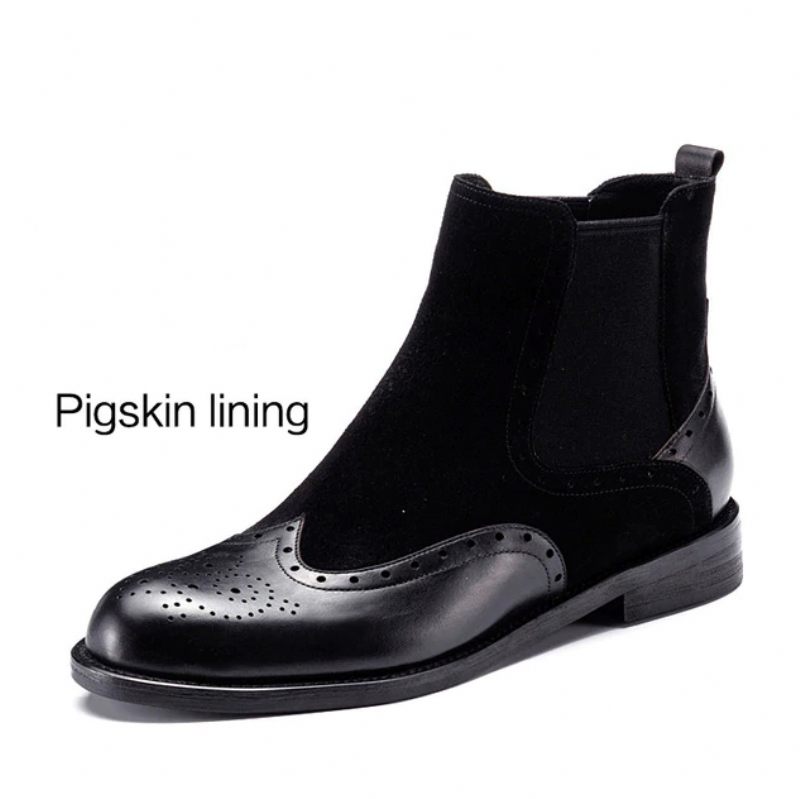 Indira Chelsea Booties Ankellängd - Brun-svinskinn