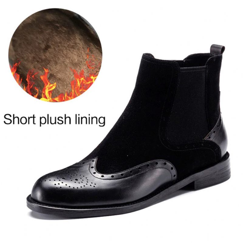 Indira Chelsea Booties Ankellängd - Brun-svinskinn
