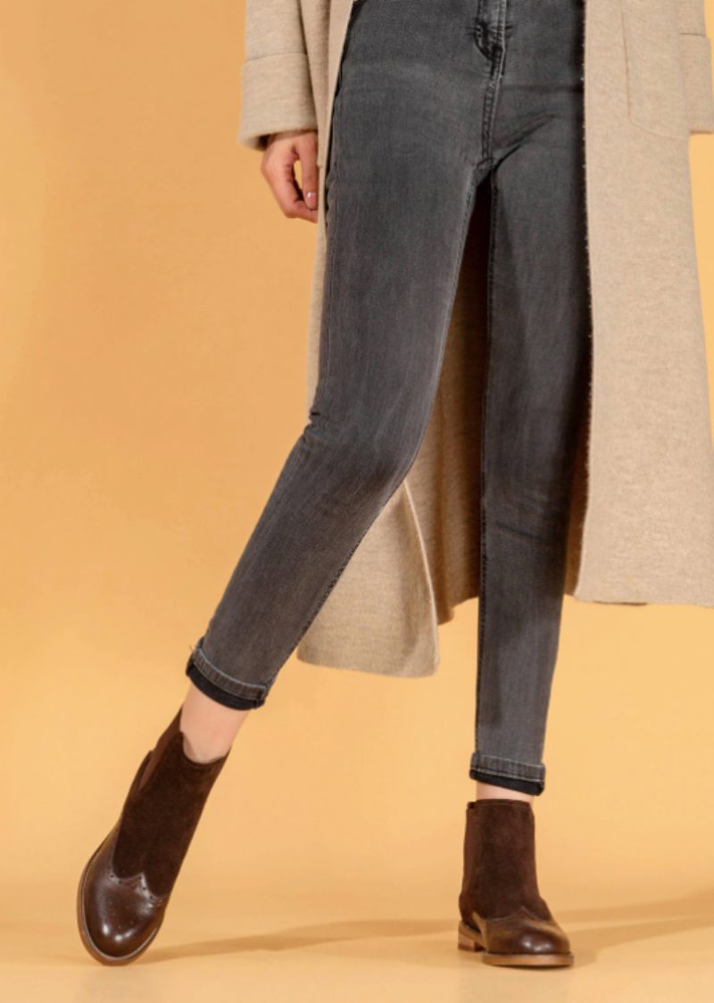 Indira Chelsea Booties Ankellängd - Brun-svinskinn
