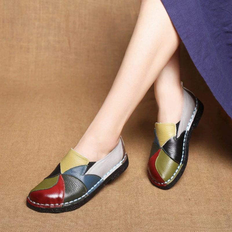 Iris Dam Loafers Skor - Grön