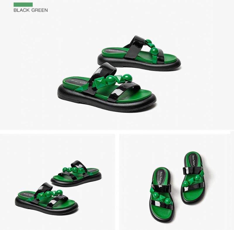 Isis Platt Sandal För Kvinnor - Grön