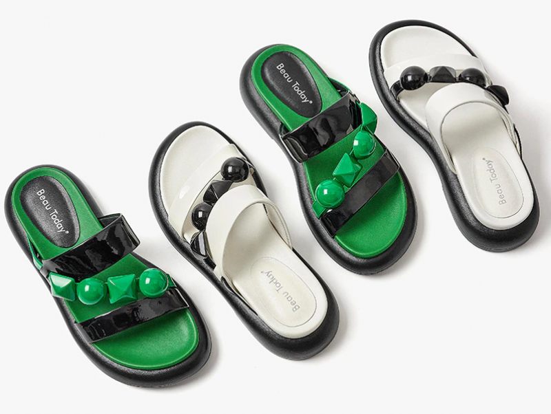Isis Platt Sandal För Kvinnor - Grön