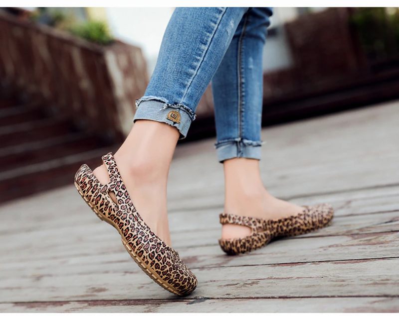 Iza Slip-on Platta Sommarskor Som Andas För Kvinnor - Beige