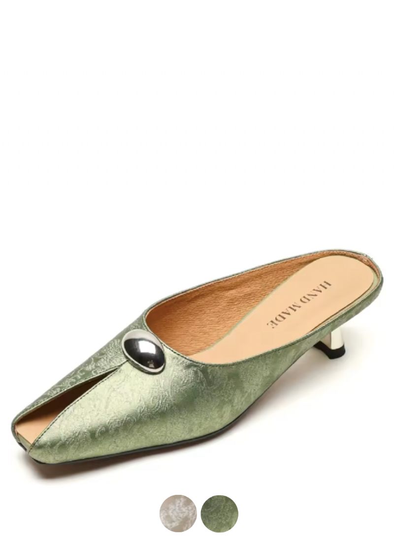 Iza Vintage Mules Med Öppen Tå För Kvinnor