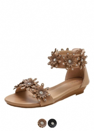 Janina Ankelrem För Kvinnor Platt Romersk Sandal