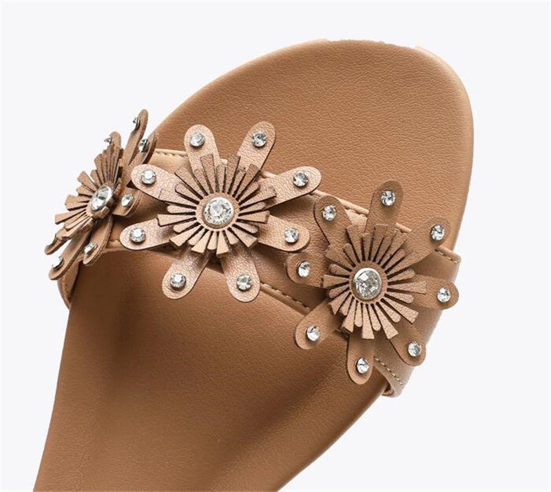 Janina Ankelrem För Kvinnor Platt Romersk Sandal - Brun