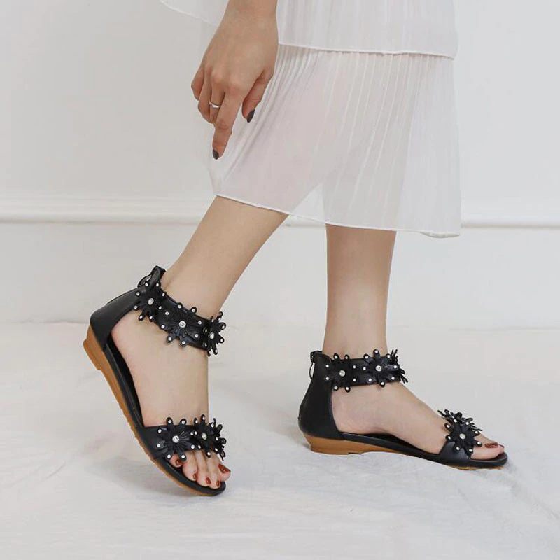Janina Ankelrem För Kvinnor Platt Romersk Sandal - Brun
