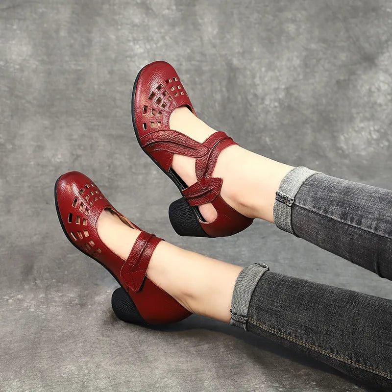 Janny Damklackat Sandal - Röd