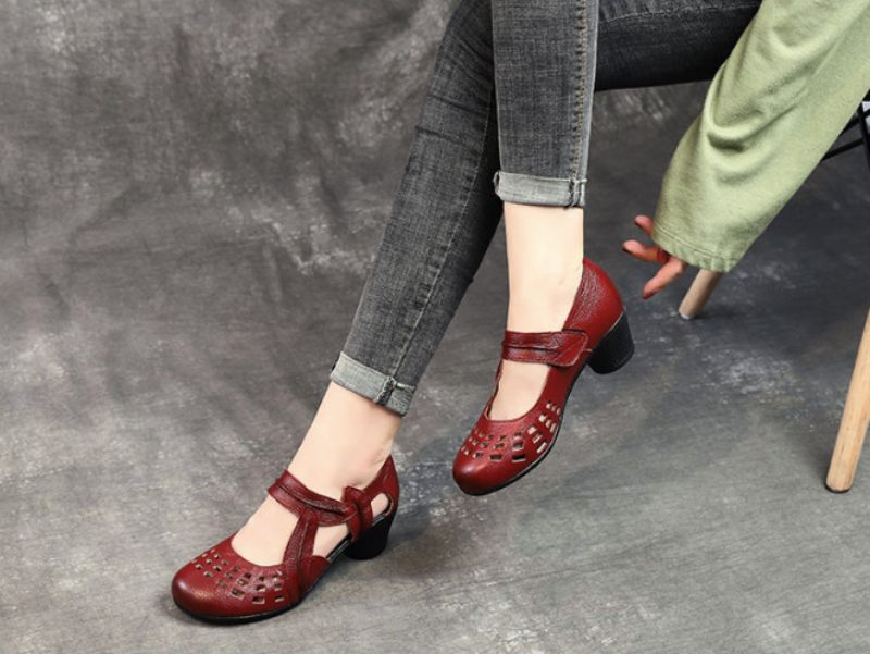 Janny Damklackat Sandal - Röd
