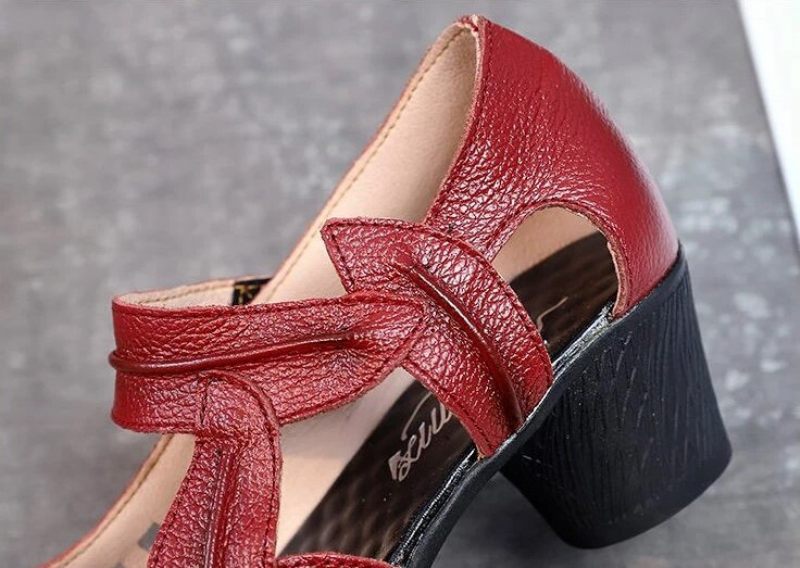 Janny Damklackat Sandal - Röd