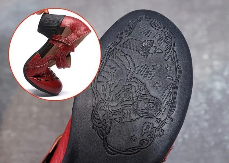 Janny Damklackat Sandal - Röd