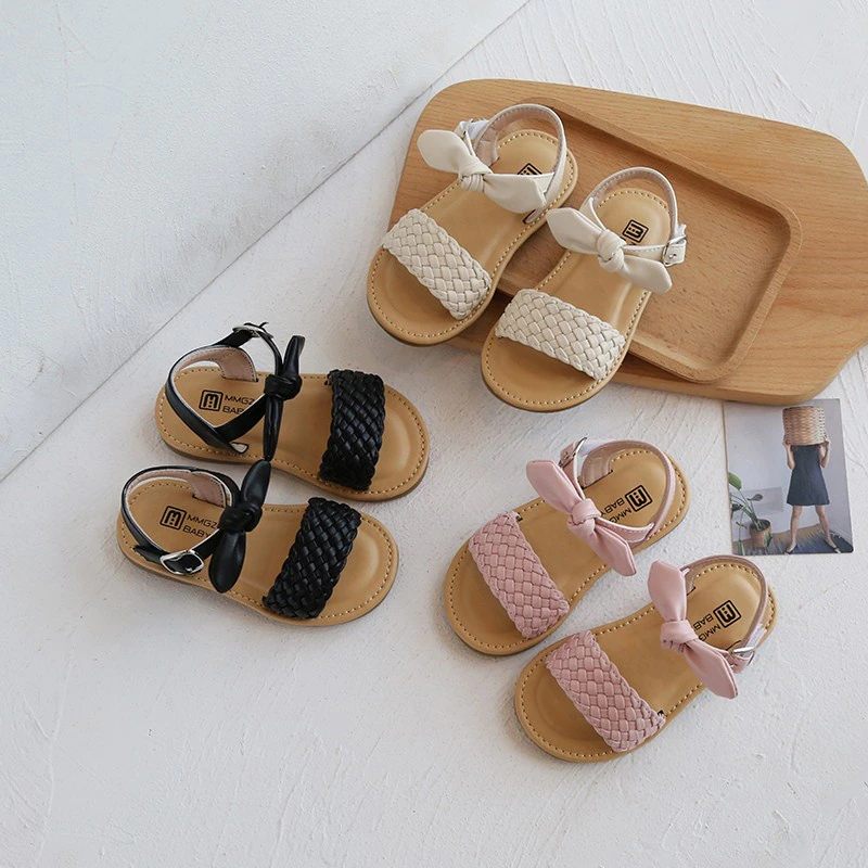 Jeans Casual Sandal För Flickor - Svart