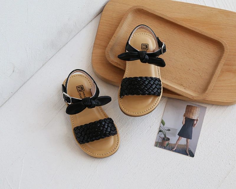 Jeans Casual Sandal För Flickor - Svart