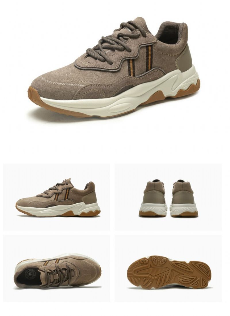 Jeff Sneakers I Mocka För Män - Beige