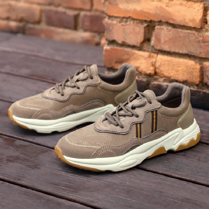 Jeff Sneakers I Mocka För Män - Beige