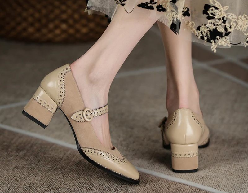 Jenny Kvinnor Läder Pumps - Brun