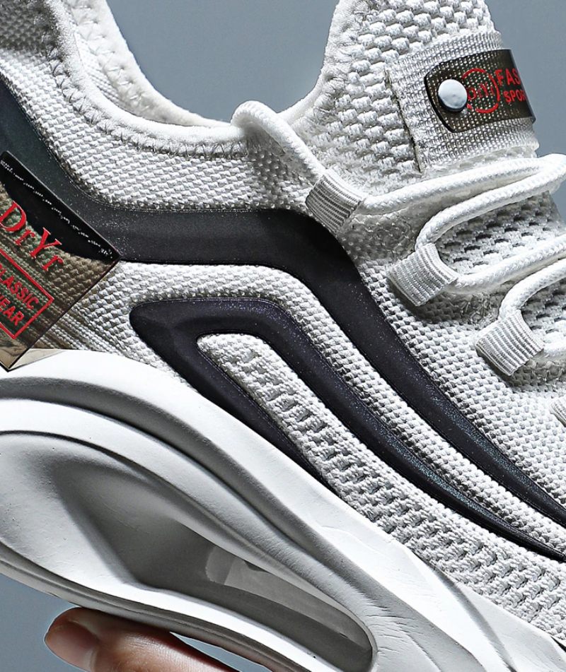 Jersey Löparsneakers För Män - Svart