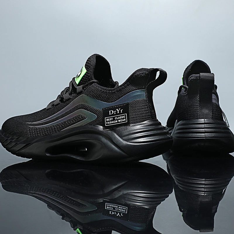 Jersey Löparsneakers För Män - Svart