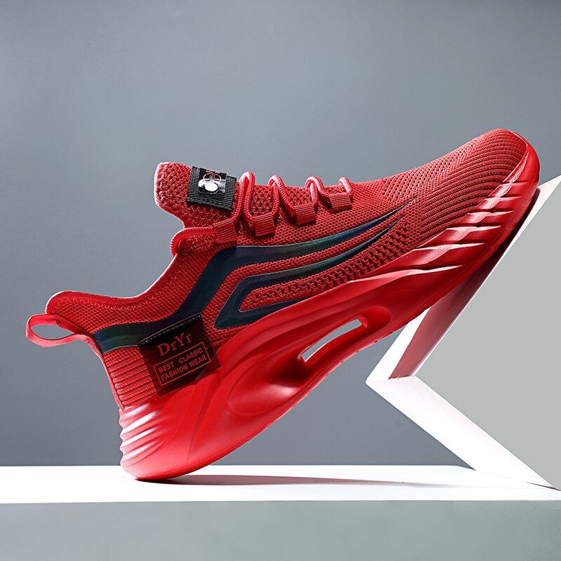 Jersey Löparsneakers För Män - Svart