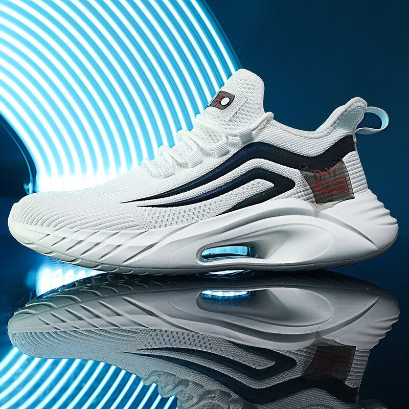 Jersey Löparsneakers För Män - Svart