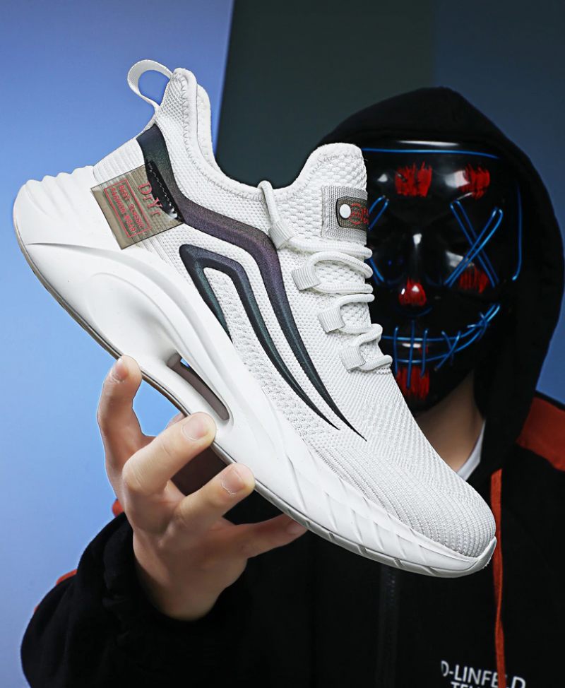 Jersey Löparsneakers För Män - Svart