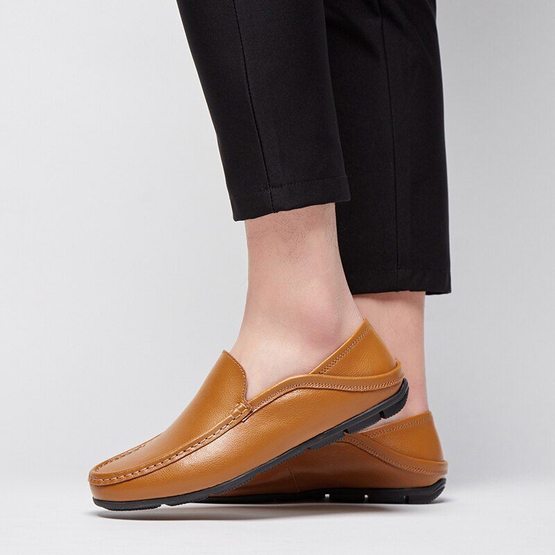 Jideon Loaferskor För Män - Gul