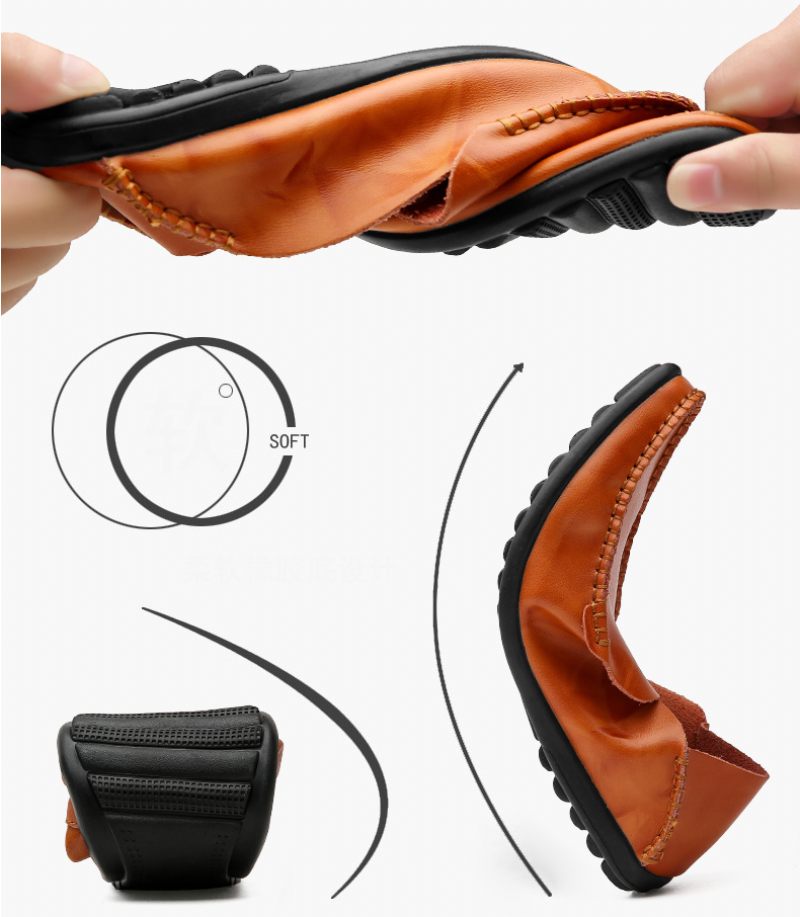 Josan Loafers Fritidsskor För Män - Orange