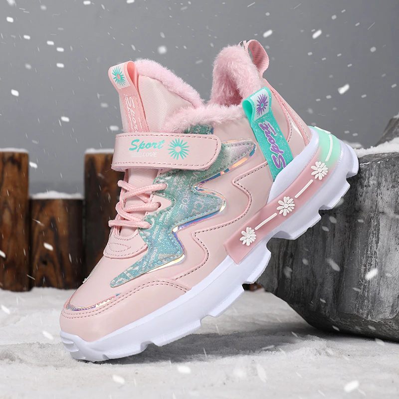Josefina Varma Sneakers För Flickor - Rosa päls