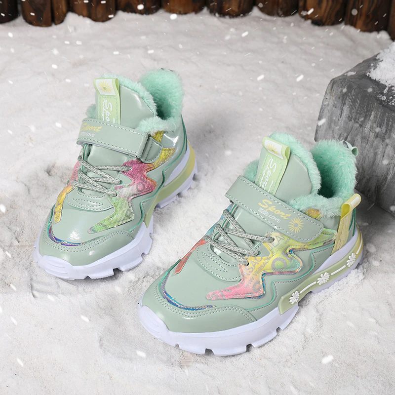 Josefina Varma Sneakers För Flickor - Rosa päls