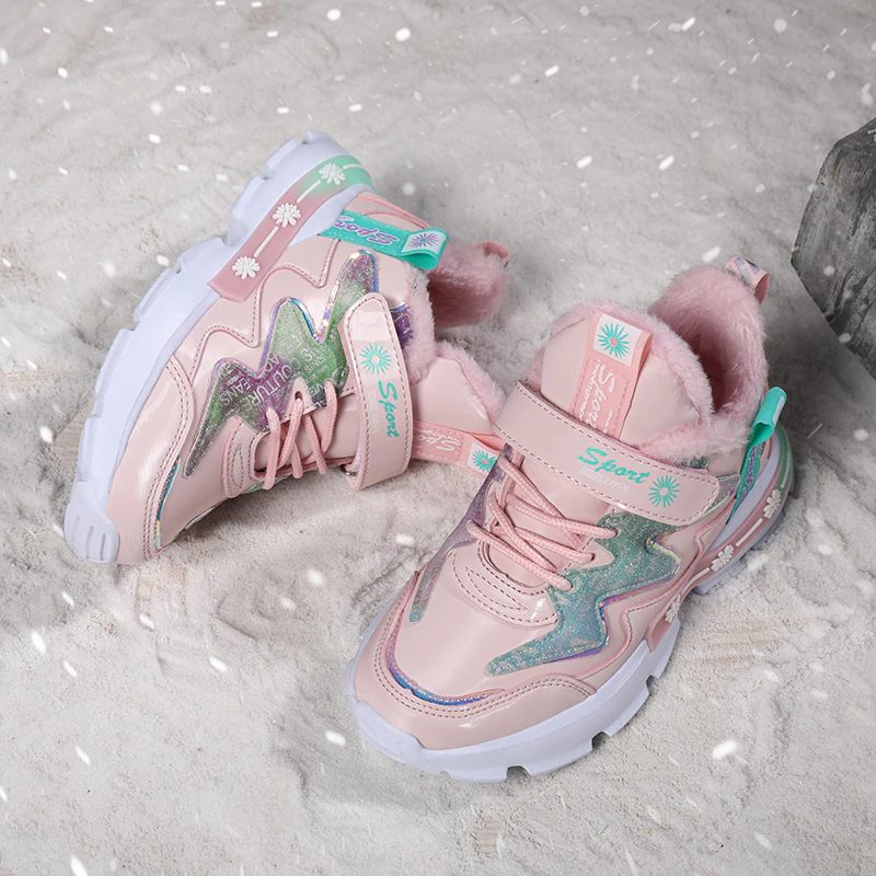 Josefina Varma Sneakers För Flickor - Rosa päls