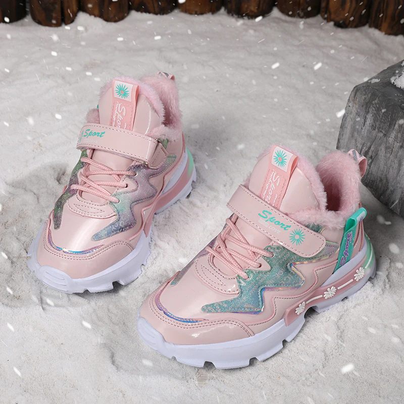 Josefina Varma Sneakers För Flickor - Rosa päls