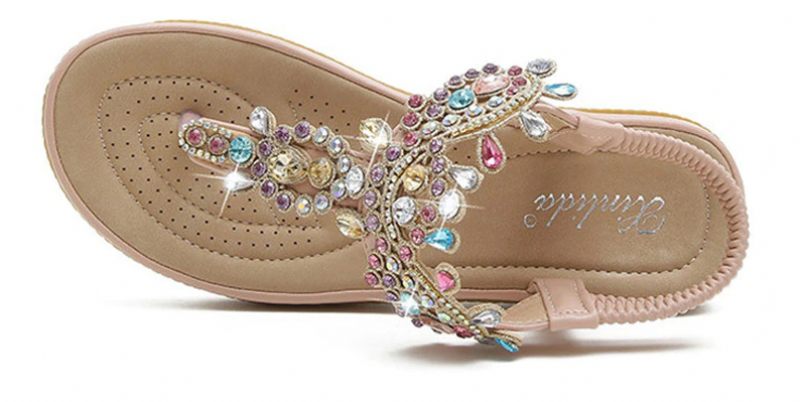 Julia Casual Sandal För Kvinnor Med Strass - Rosa