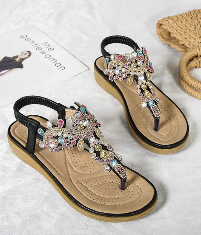 Julia Casual Sandal För Kvinnor Med Strass - Rosa