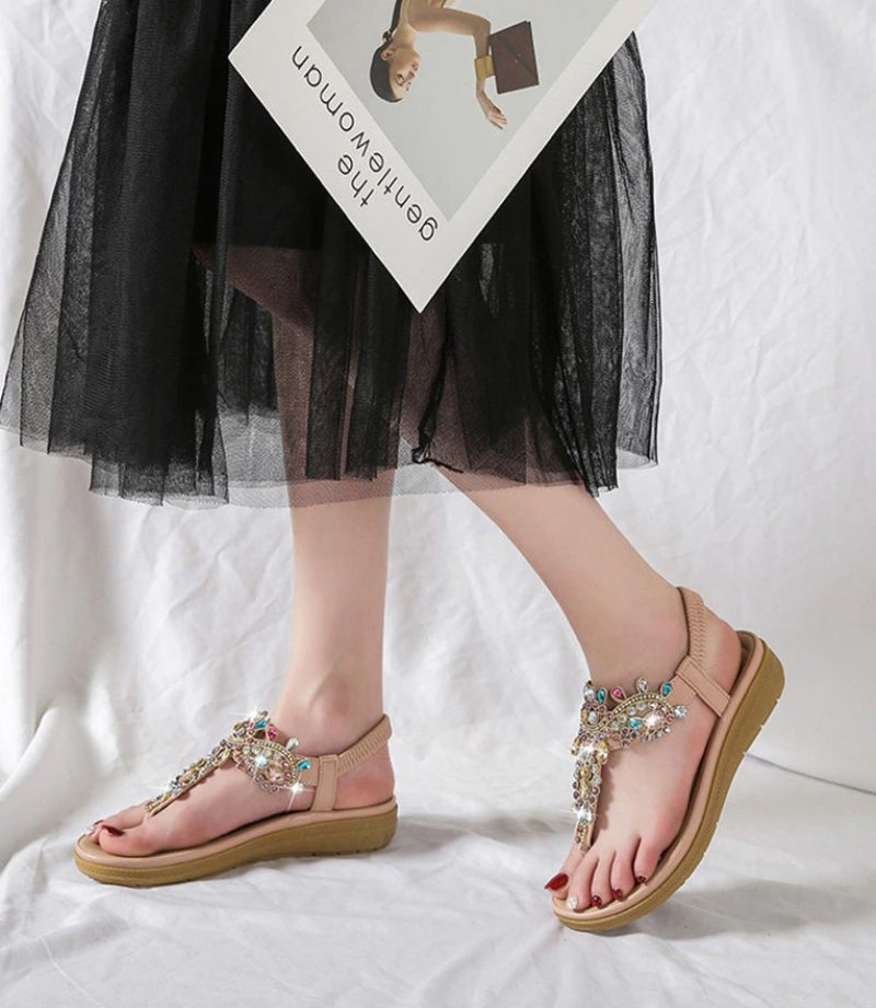 Julia Casual Sandal För Kvinnor Med Strass - Rosa