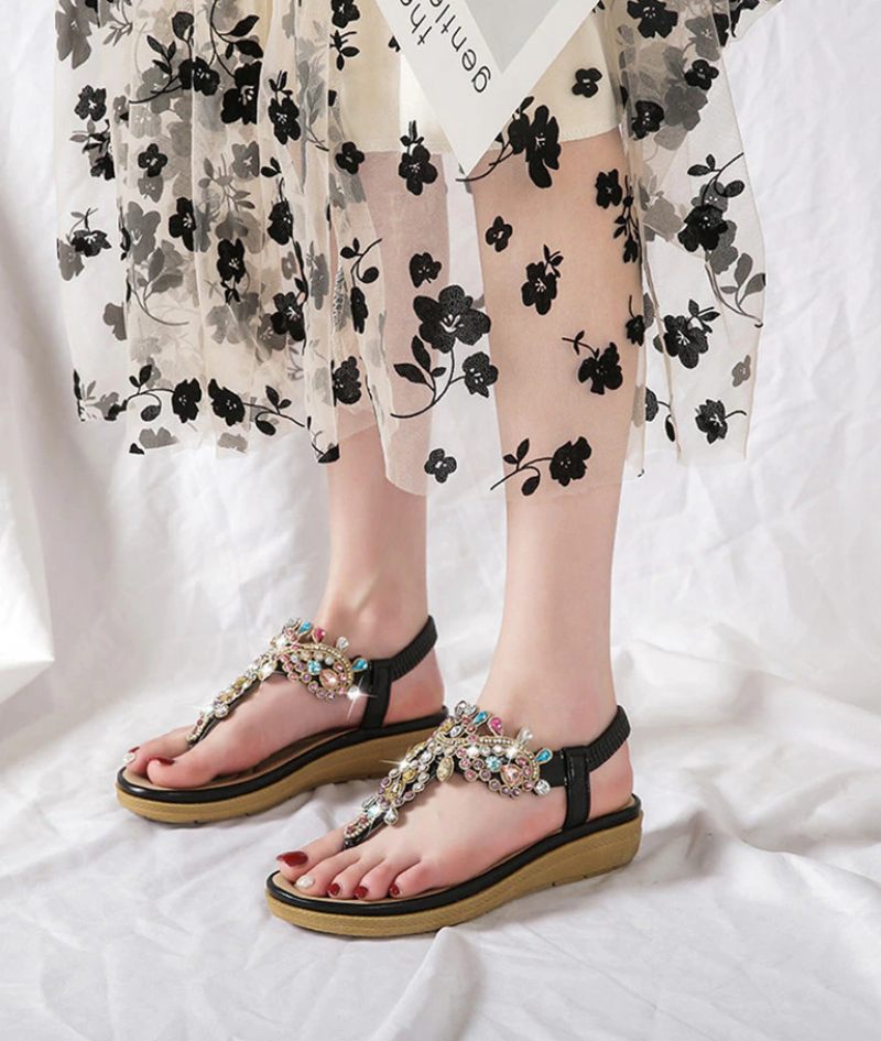 Julia Casual Sandal För Kvinnor Med Strass - Rosa