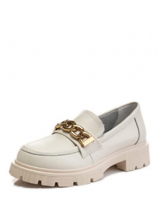 Julia Damer Dressy Platform Läder Loafer Skor