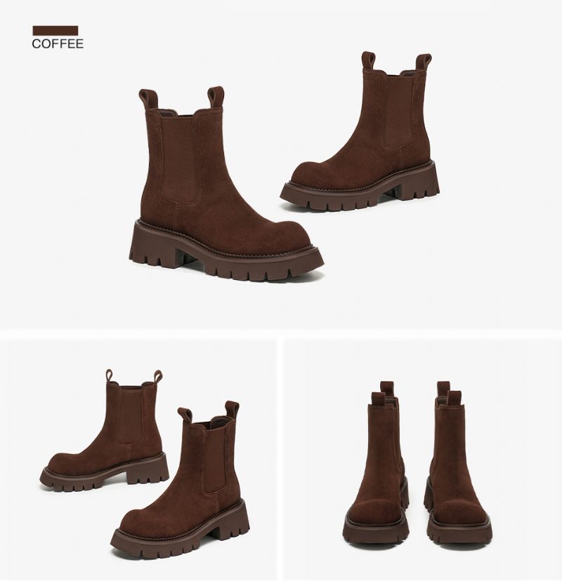 Kai Kvinnors Cow Mocka Chelsea Elastic Band Boots - Brun