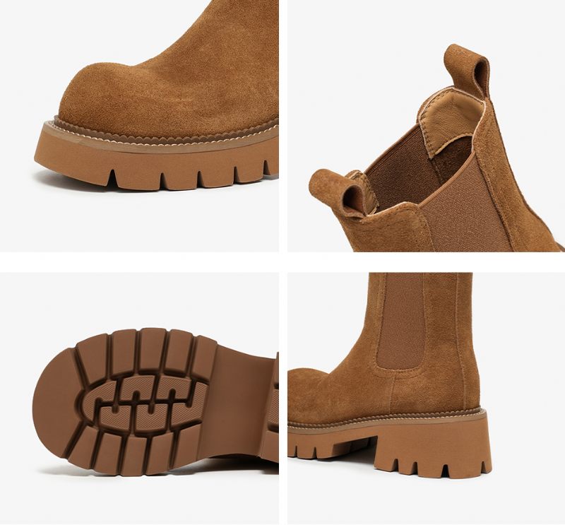 Kai Kvinnors Cow Mocka Chelsea Elastic Band Boots - Brun