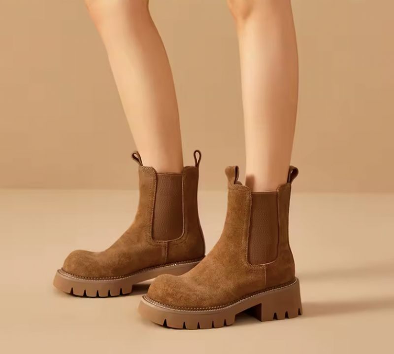 Kai Kvinnors Cow Mocka Chelsea Elastic Band Boots - Brun