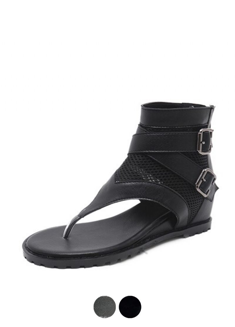 Kai Lädersandal Med Öppen Tå För Kvinnor