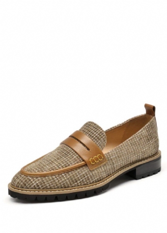Kaley Platt Läder Loaferskor För Kvinnor