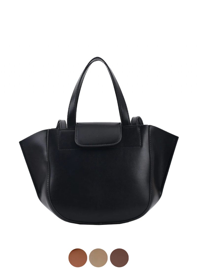 Karoli Dam Short Handle Läder Cross Shoulder Handväska